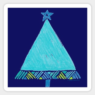 Geometric Lines Christmas tree Sticker